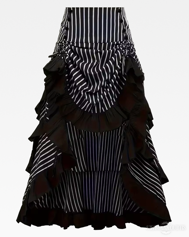 Steampunk Striped Skirt