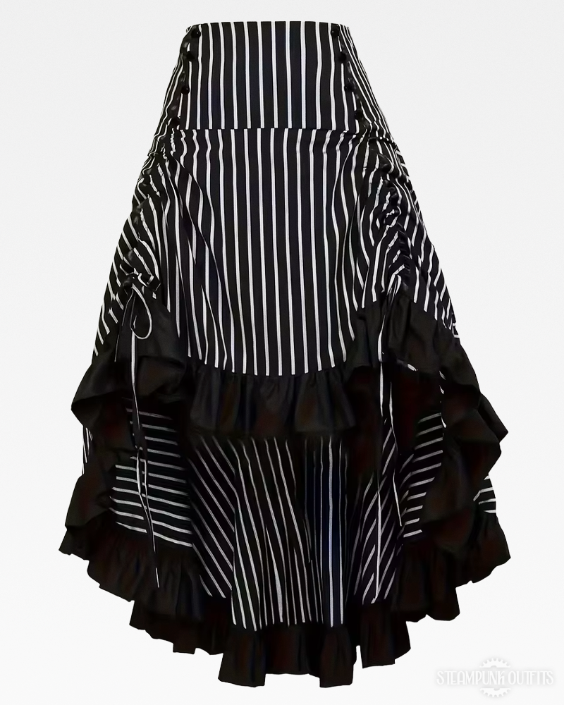 Steampunk Striped Skirt