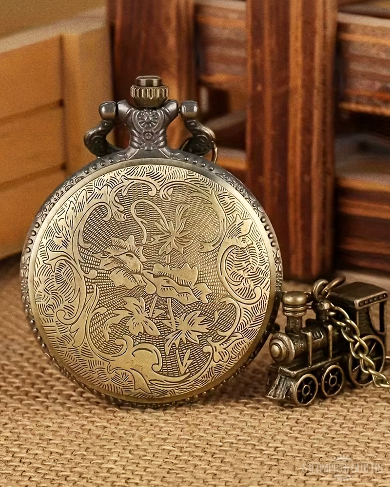 Steampunk Train Pocket Watch