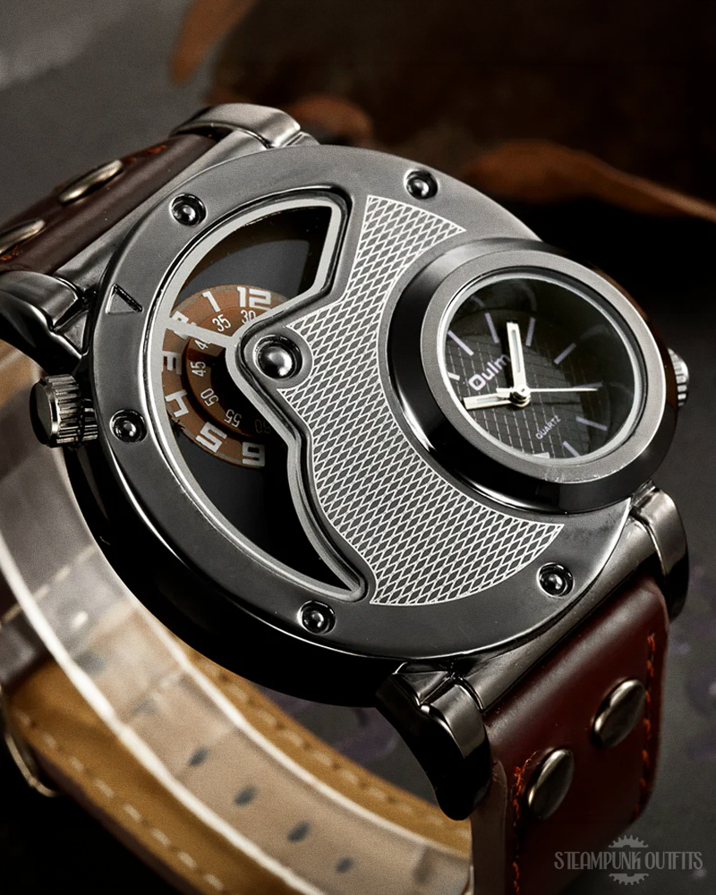 Steampunk Two Time Zone Watch