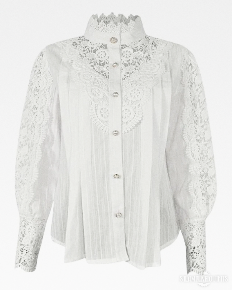 Steampunk Victorian Lace Blouse
