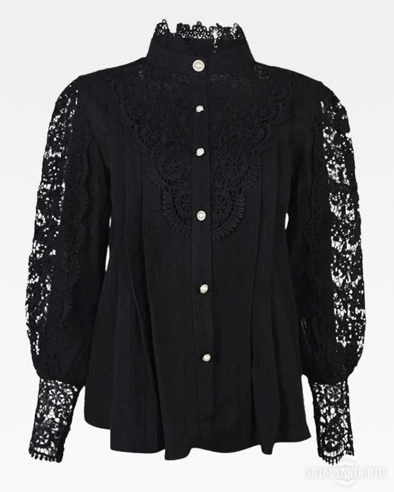 Steampunk Victorian Lace Blouse