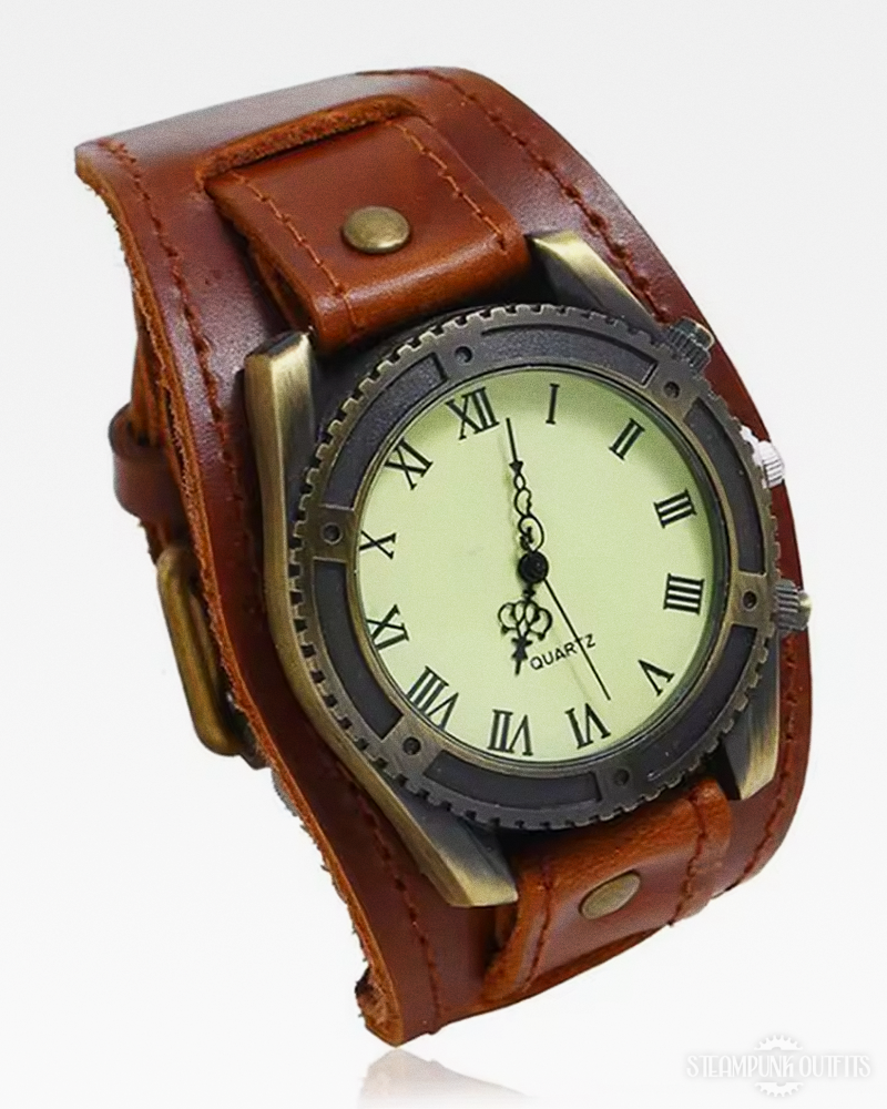 Steampunk Wide Band Watch