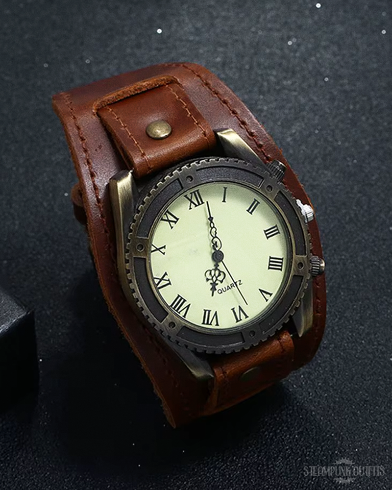 Steampunk Wide Band Watch