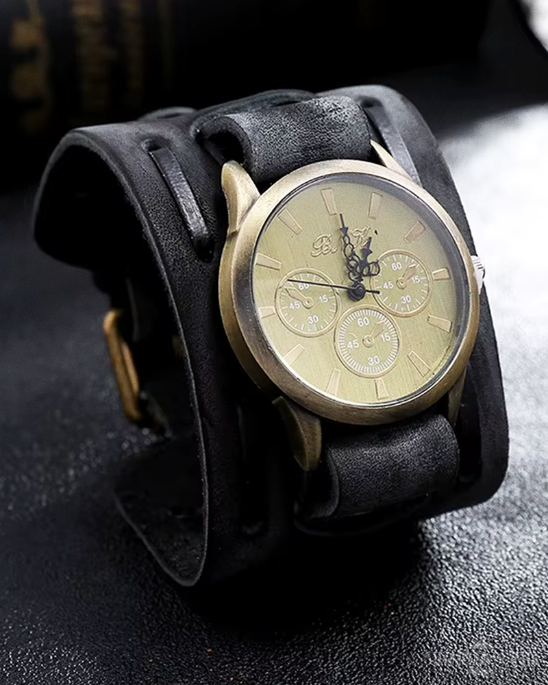 Steampunk Wide Strap Watch