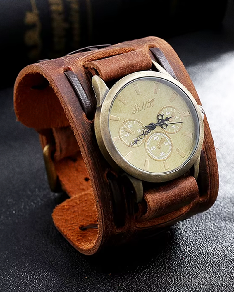 Steampunk Wide Strap Watch