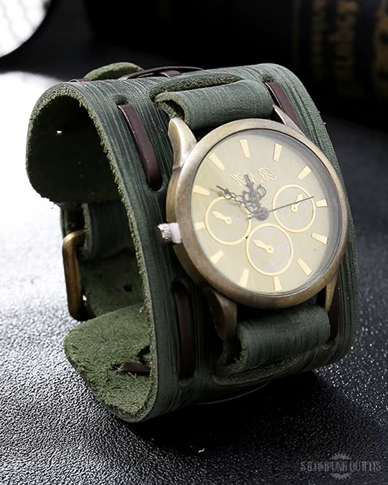 Steampunk Wide Strap Watch