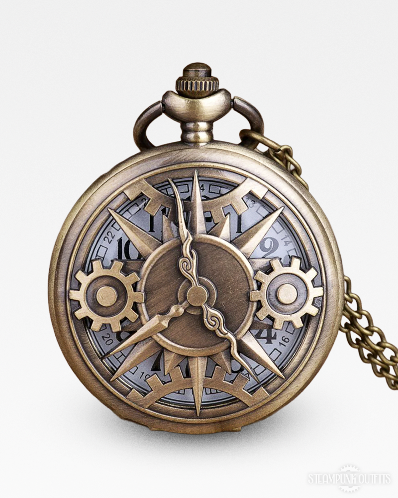 Steampunk Pocket Watch And Chain