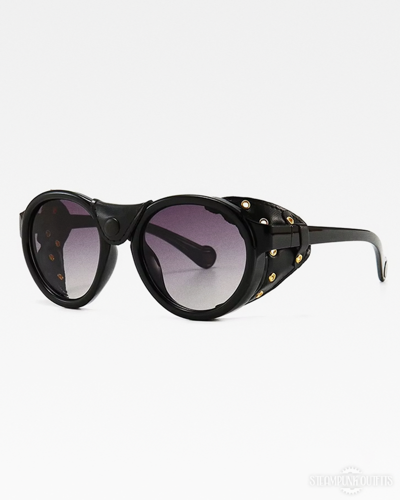 Sunglasses With Leather Side Shields