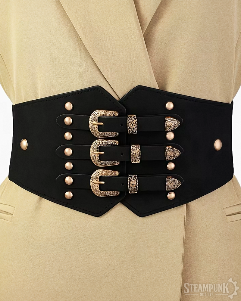 Triple Buckle Waist Belt
