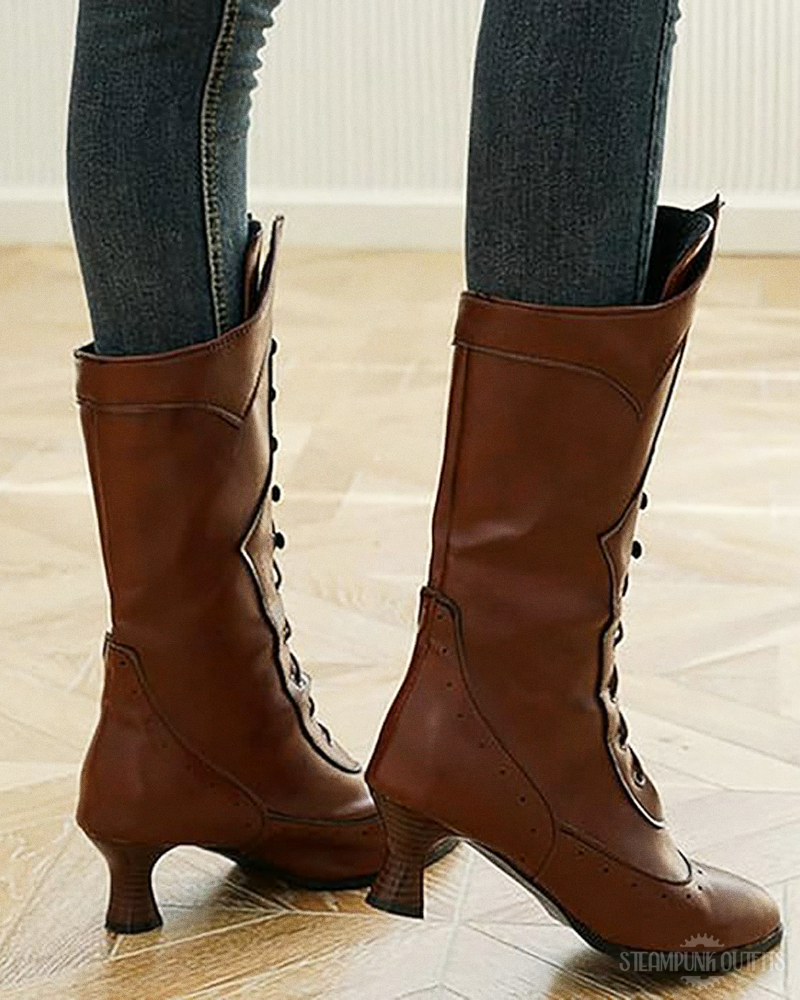 Victorian Lace Up Boots