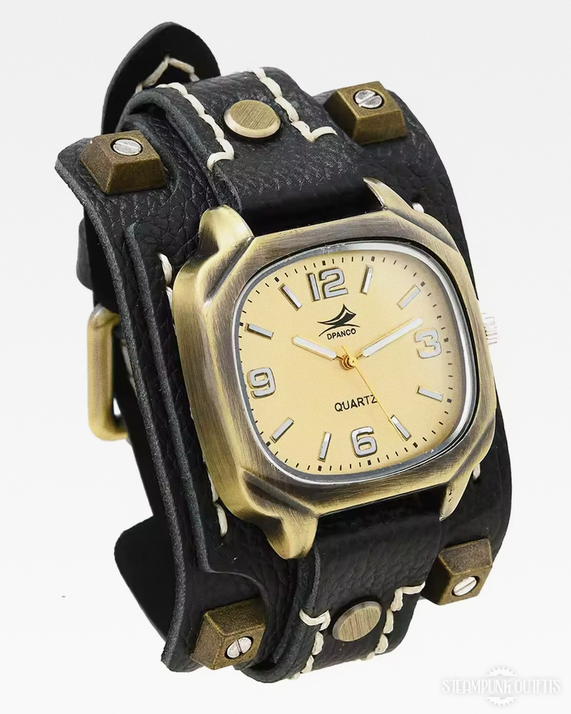 Vintage Leather Cuff Watch