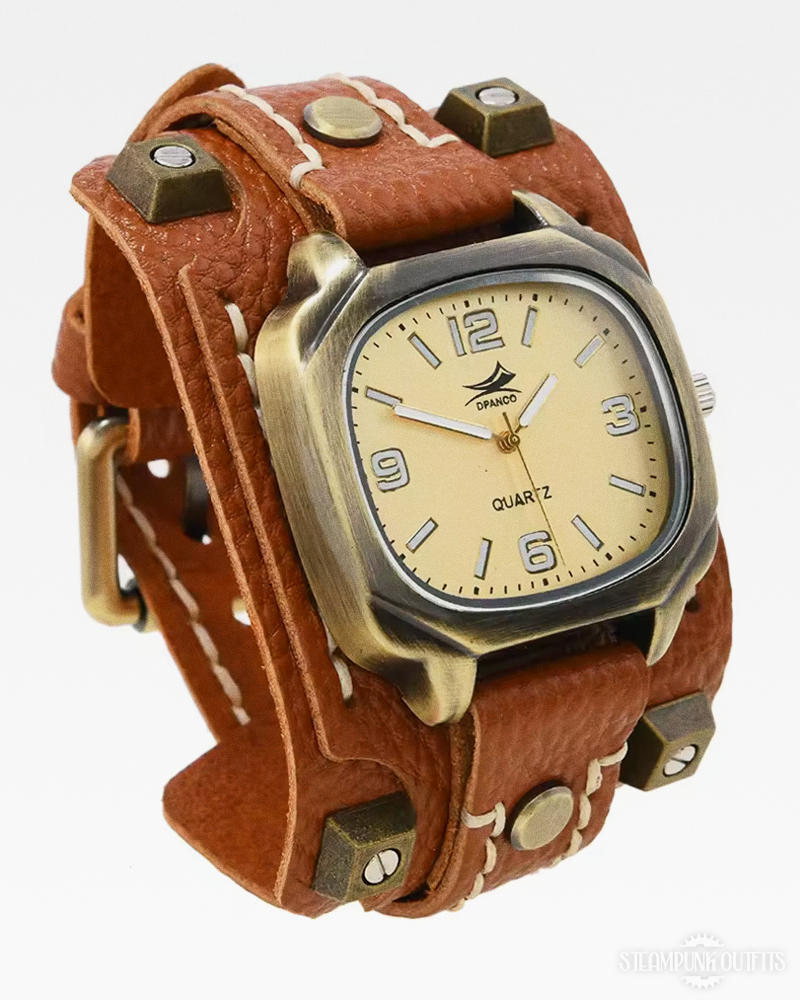 Vintage Leather Cuff Watch