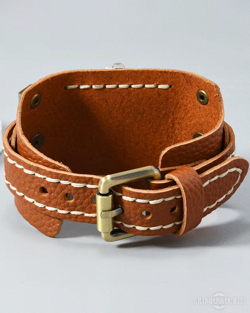 Vintage Leather Cuff Watch