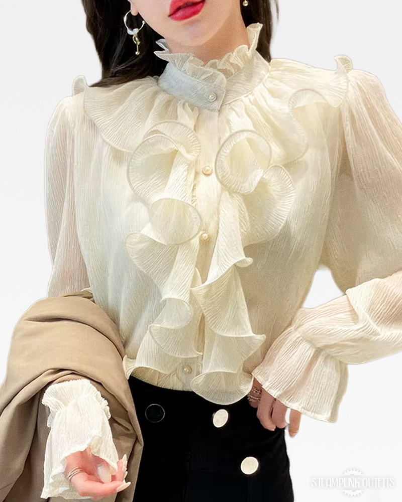 Vintage Ruffle Blouse