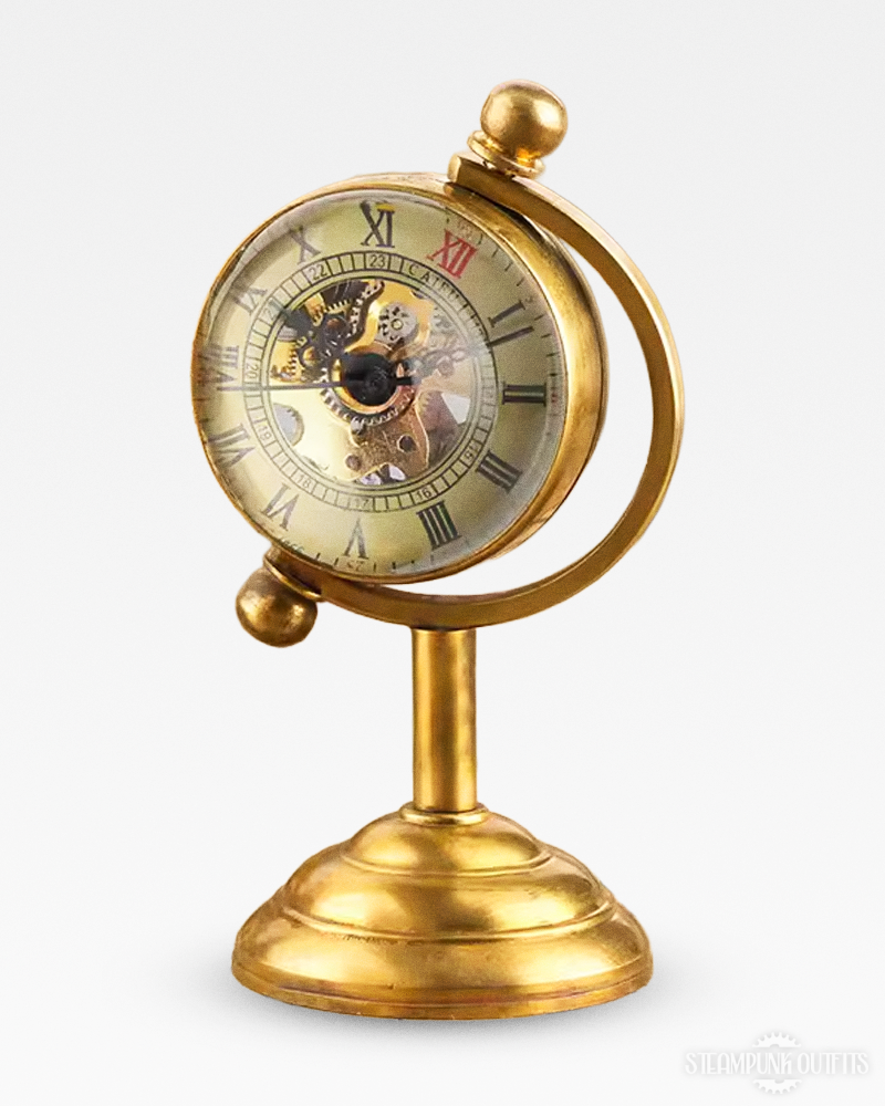 Vintage Steampunk Globe Clock