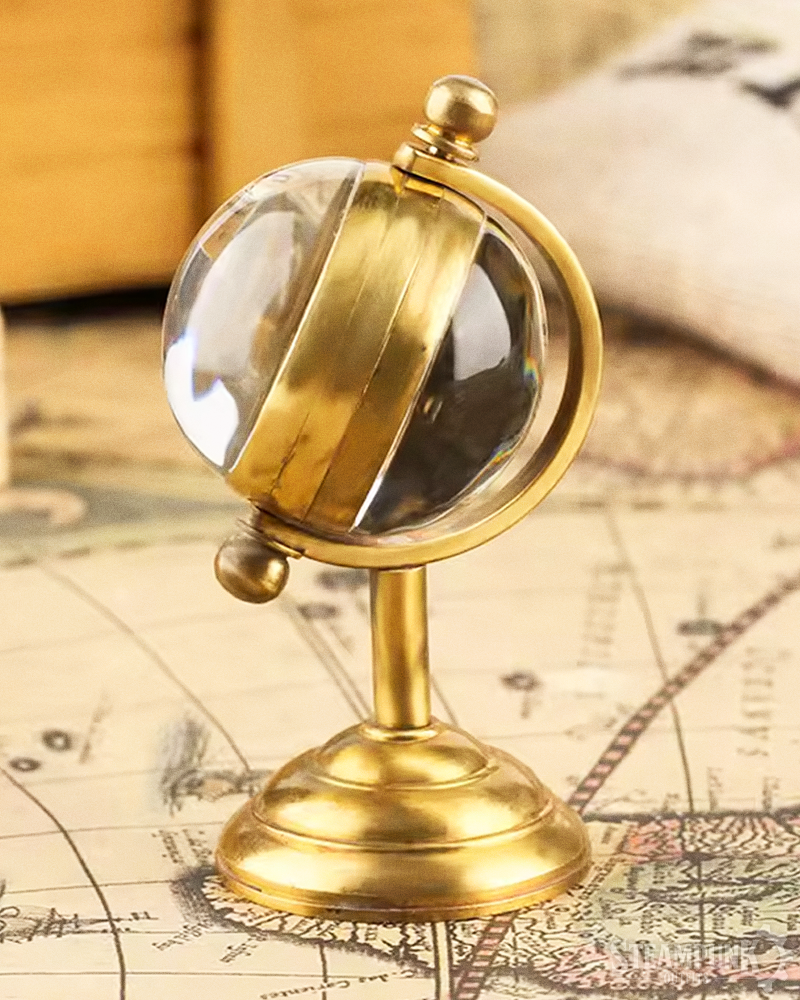 Vintage Steampunk Globe Clock