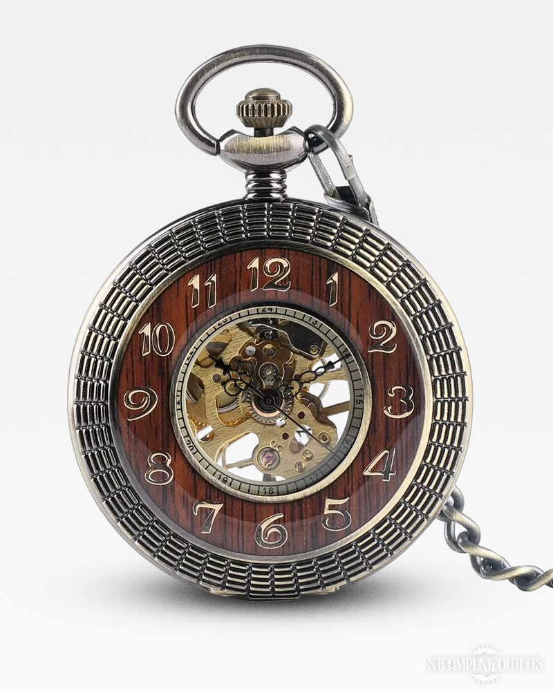 Wooden Steampunk Pocket Watch
