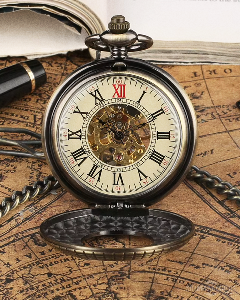 Wooden Steampunk Pocket Watch
